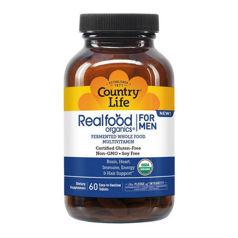Real Food Organics Multivitamin For Men 60 Tablets by Country Life