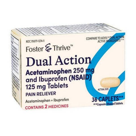 Dual Action Acetaminophen 36 Caps by Foster And Thrive