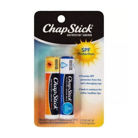 Chapstick, SunDefense Classic Lip Original Blister Sticks, 2 Count