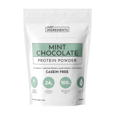 Just Ingredients, Whey Protein Mint Chocolate, 17.42 Oz