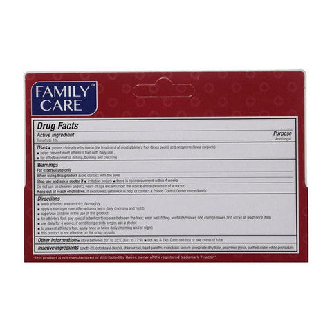 Family Care, Tolnaftate 1% Antifungal Cream, 1 Oz Family Care