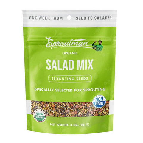 Sproutman, Organic Salad Mix Sprouting Seed, 3 Oz Sproutman
