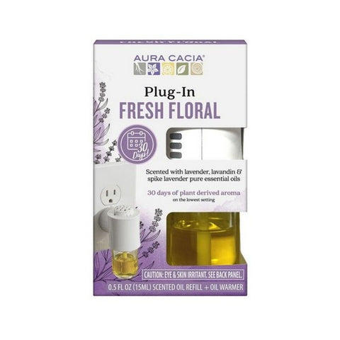 Essential Oil Plug In Warmer Refill Fresh Floral 1 Count by Aura Cacia