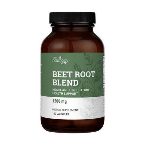 Organic Beet Root Powder Capsules 120 Count by Earth Harmony