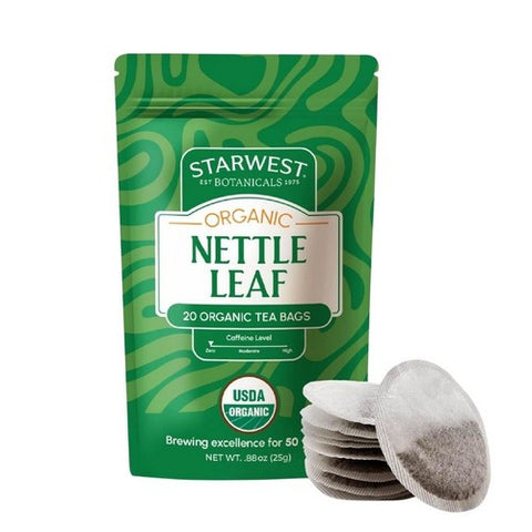 Organic Nettle Leaf Tea Bags 20 Count by Starwest Botanicals