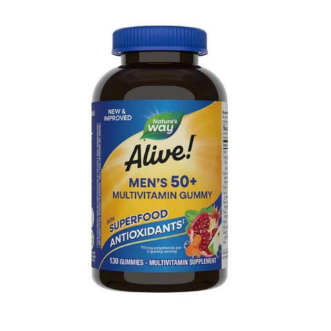 Alive! Men’s 50 Plus Multivitamin 130 Gummies by Nature's Way