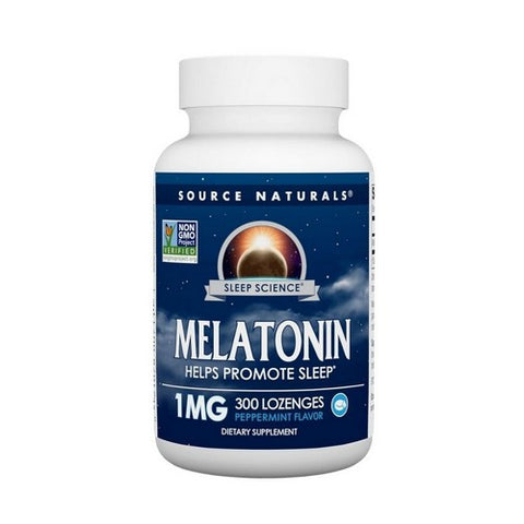 Melatonin Peppermint 300 Lozenges by Source Naturals