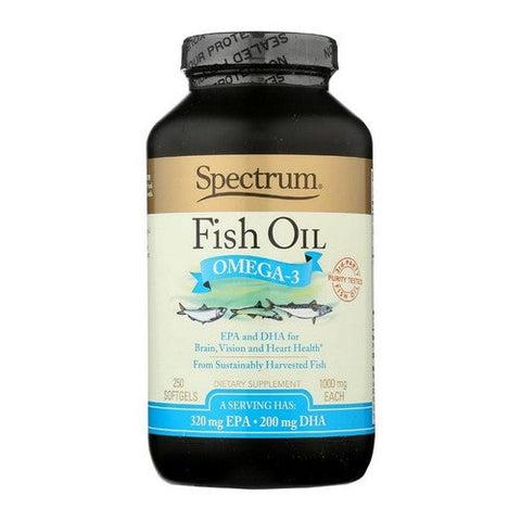 Fish Oil Omega-3 250 Softgels by Spectrum Essentials