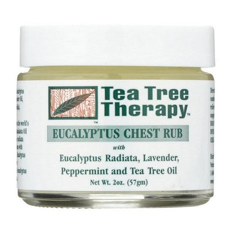 Tea Tree Therapy, Chest Rub Eucalyptus, 2OZ Tea Tree Therapy