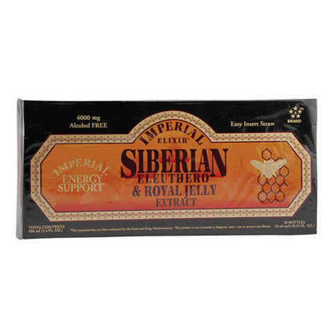 Siberian Eleuthero Extract with Royal Jelly Vials 10x10ml by Imperial Elixir / Ginseng Company