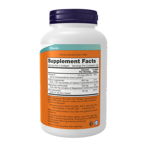 Now Foods, Calcium & Magnesium, 240 Softgels Now Foods