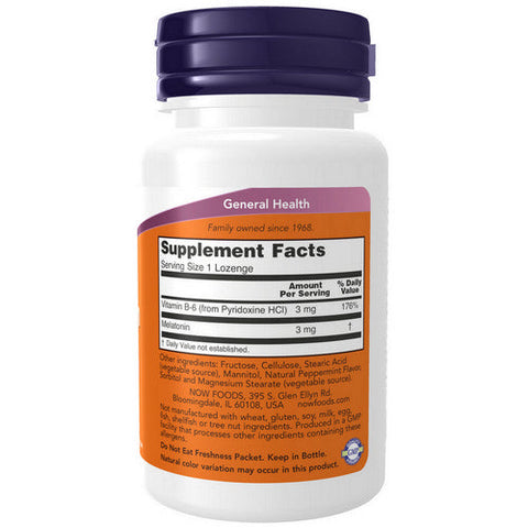 Now Foods, Melatonin, 3 mg, 180 Lozenges Now Foods