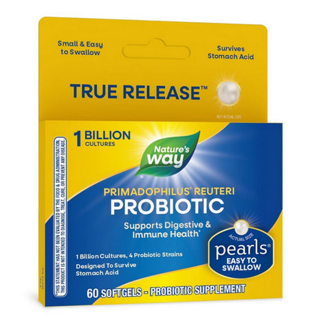 Primadophilus Reuteri Pearls Probiotics 60 Softgels by Nature's Way