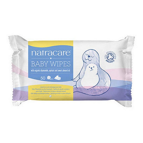 Natracare, Baby Wipes With Organic Chamomile Apricot And Sweet Almond Oil, 50 Count Natracare