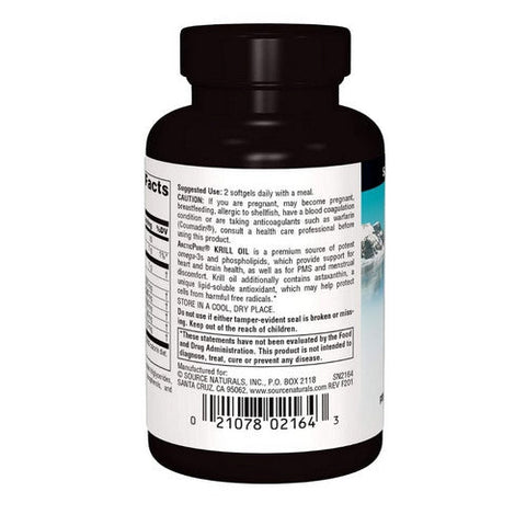 Source Naturals, Arctic Pure Krill Oil, 500 MG, 30 Sftgls Source Naturals