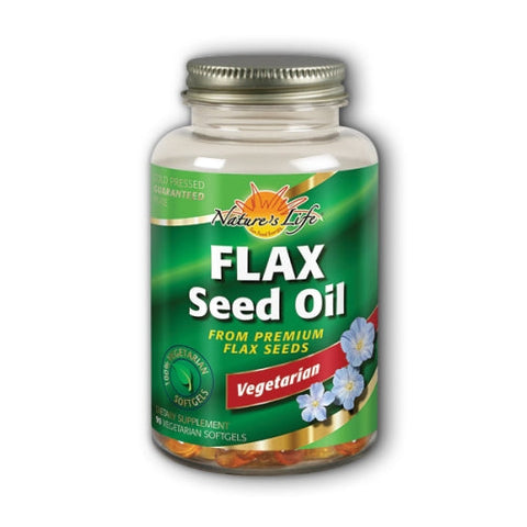 Nature's Life, Flaxseed Oil, 100% Vegetarian 90 Softgels