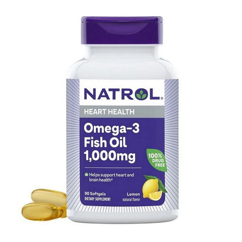 Omega-3 Fish Oil Heart Health Lemon 90 Softgels by Natrol