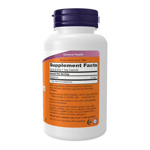 Now Foods, Melatonin, 5 Mg, 180 Veg Caps Now Foods