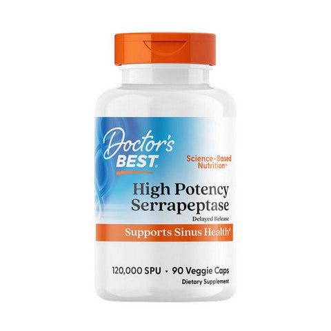 Doctors Best, High Potency Serrapeptase, 120,000 SPU, 90 Veggie Caps Doctors Best