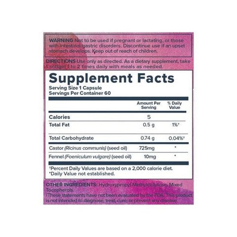 Heritage Store, Castor Oil, 725 Mg, 60 Veg Caps Heritage Store