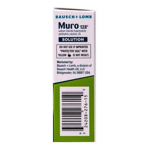 Bausch + Lomb, Muro 128 Sodium Chloride Hypertonicity Ophthalmic Solution 2%, 15 Ml Bausch + Lomb